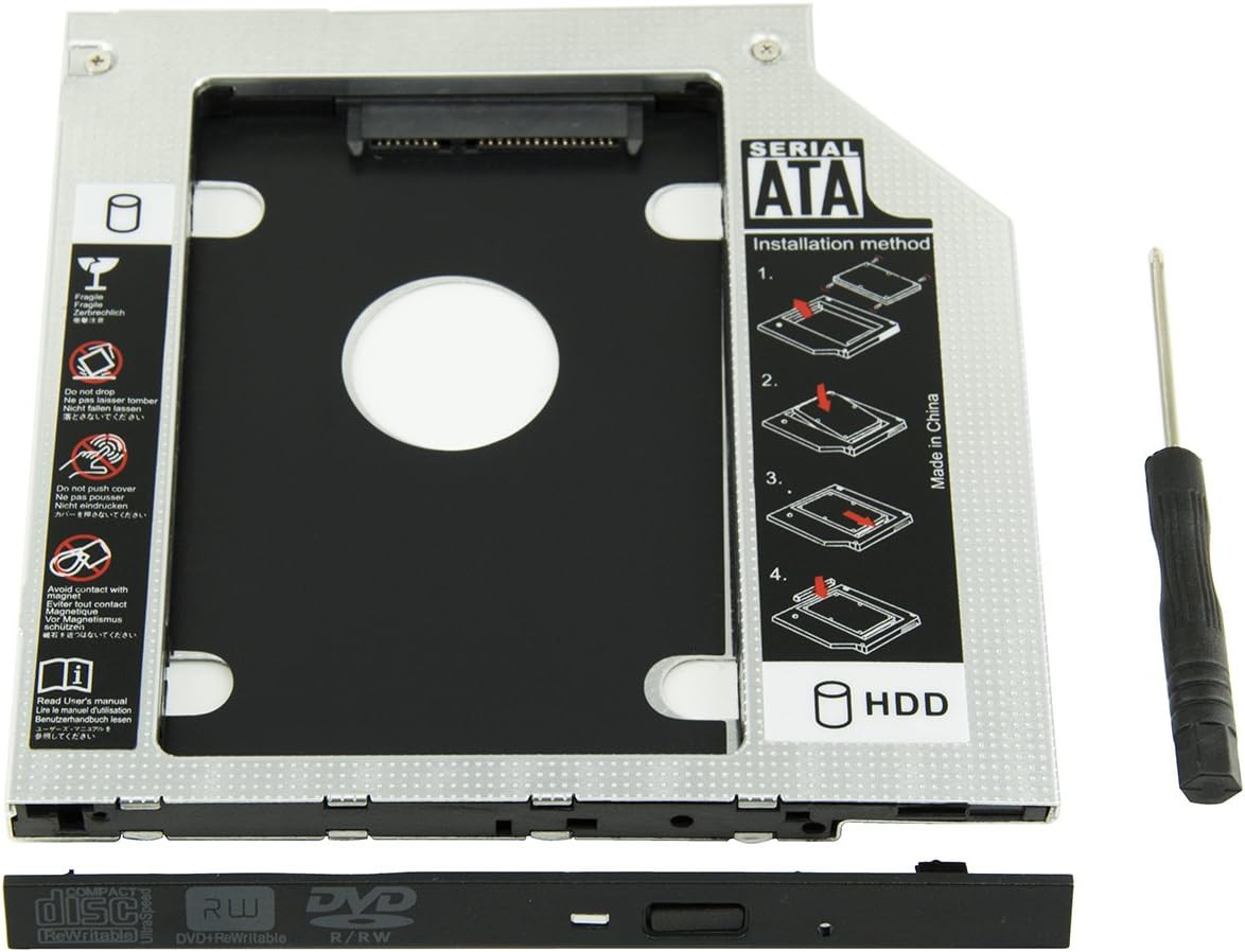 Universal 9.5Mm SATA to SATA 2Nd SSD HDD Hard Drive Caddy Adapter Tray