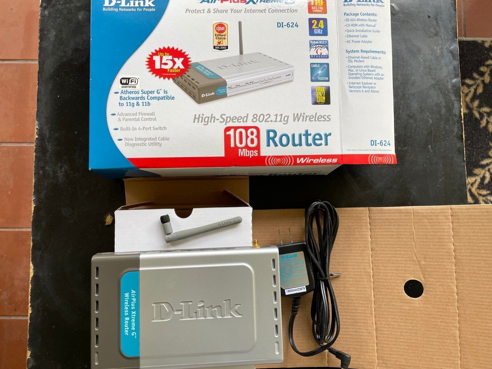 D-Link AirPlusXtremeG DI-624 Wireless Router