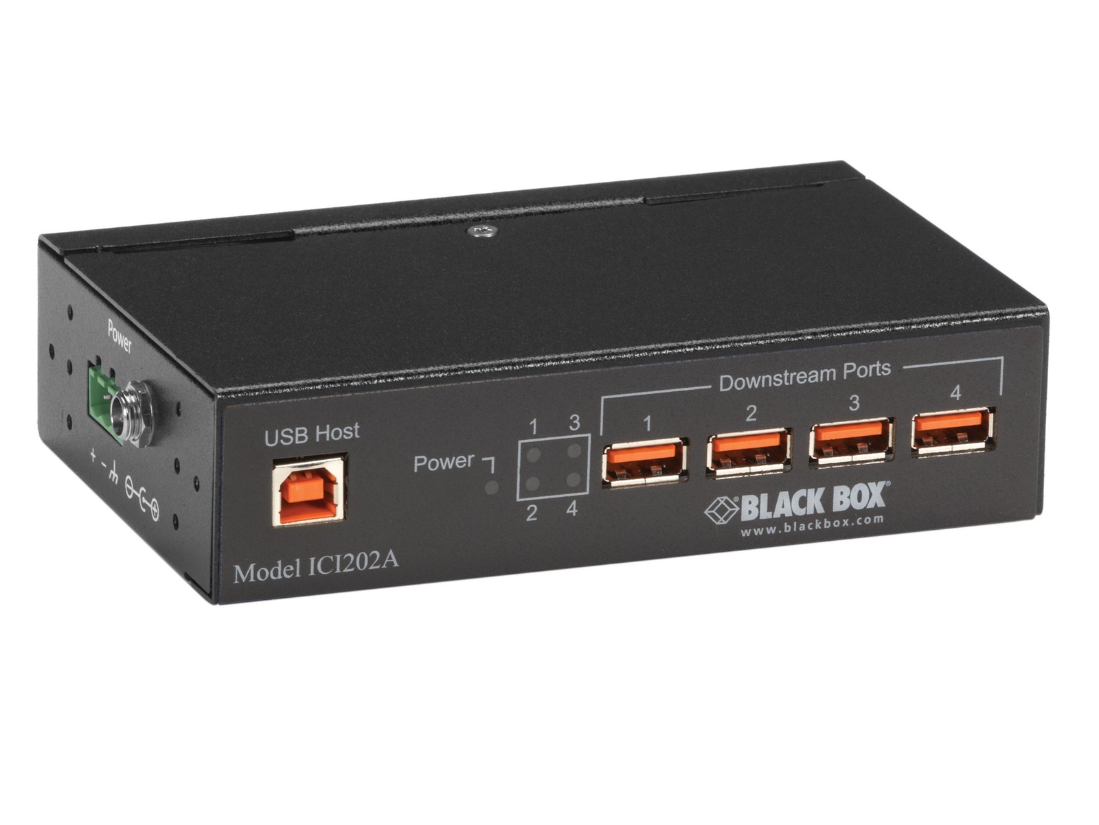 BLACK BOX CORPORATION ICI202A INDUSTRIAL USB 2.0 HUB WITH ISOLATION - 4-PORT