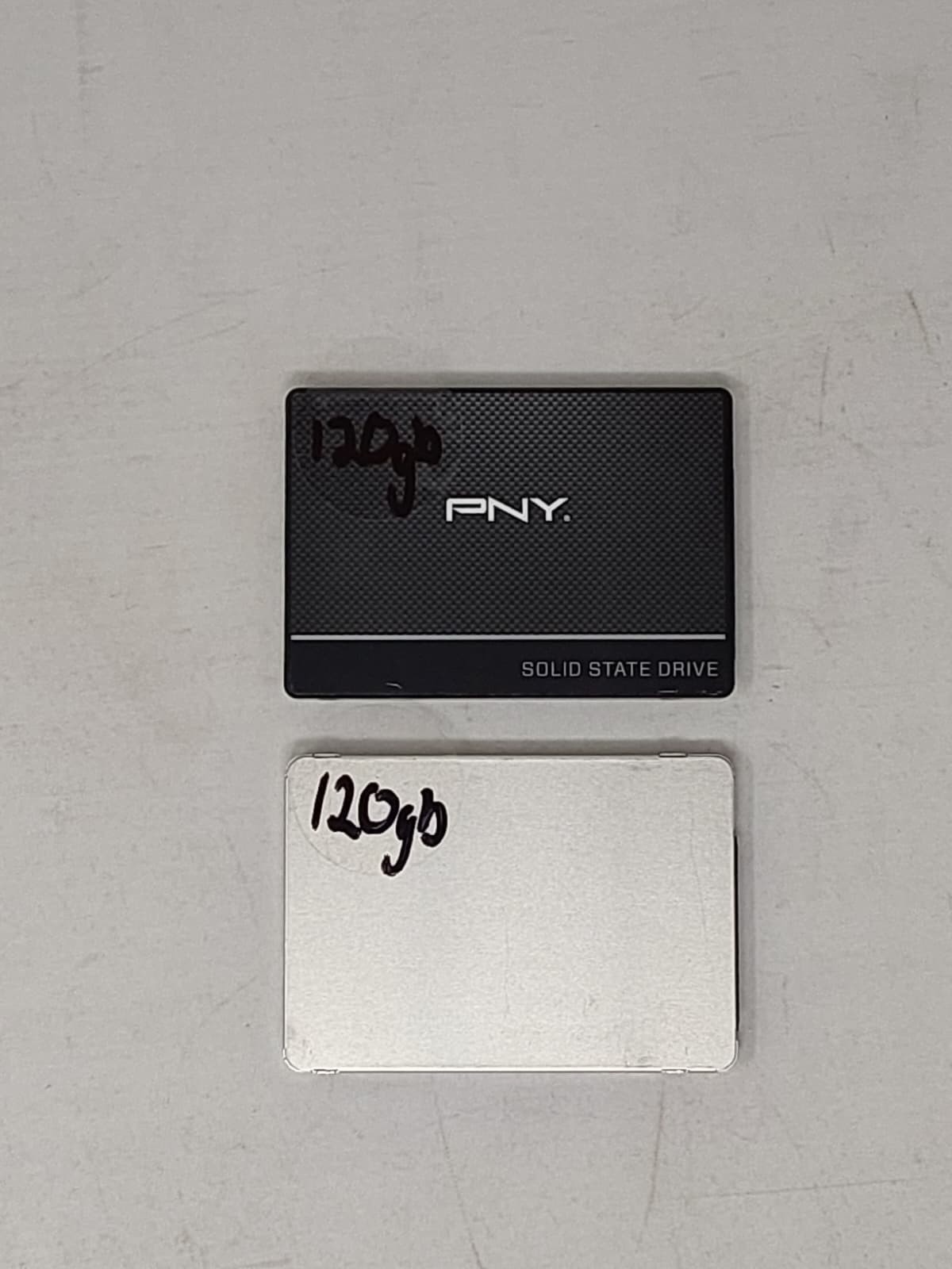 Lot of 2 Mixed Brands 120GB 2.5" SATA III SSD Lot Pre-Owned Tested