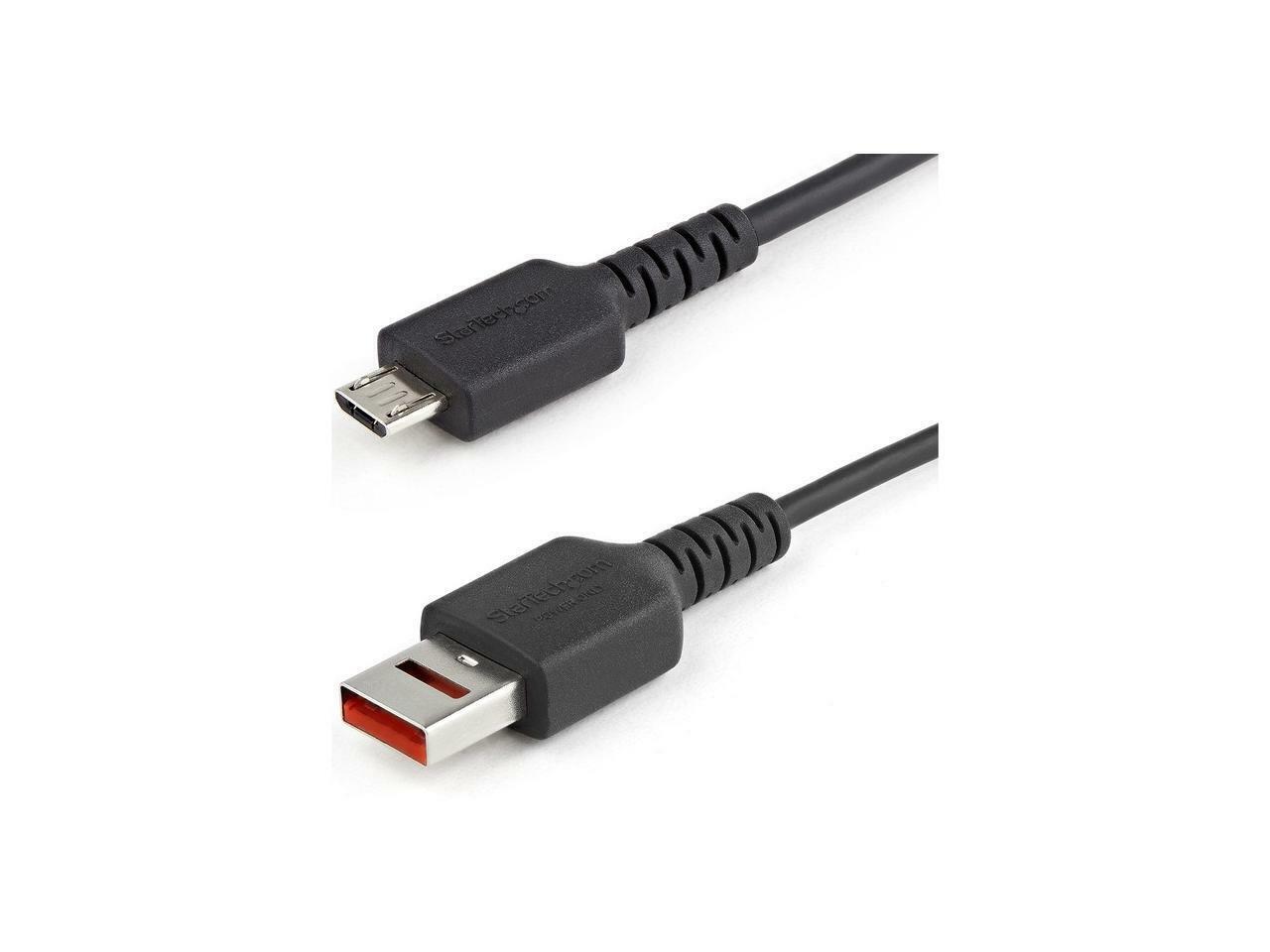 StarTech.com 3ft (1m) Secure Charging Cable - USB-A to Micro USB Data Blocker Ch