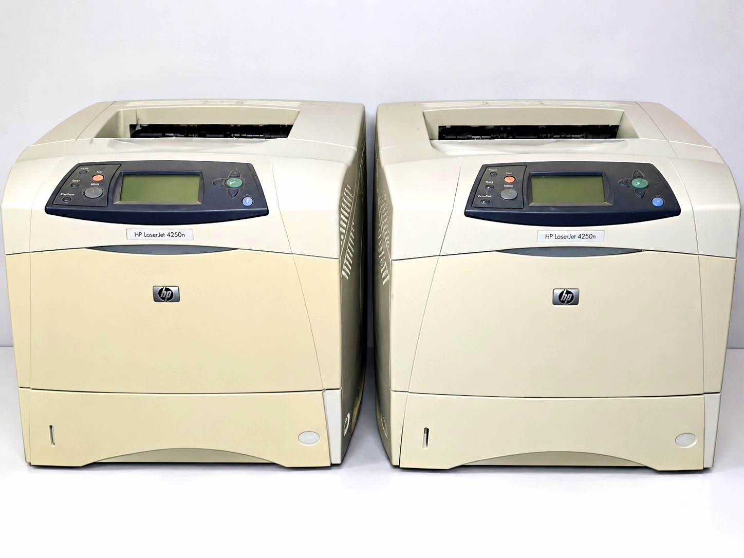 HP LaserJet 4250n Monochrome Laser Printer, Black & White, Lot of 2