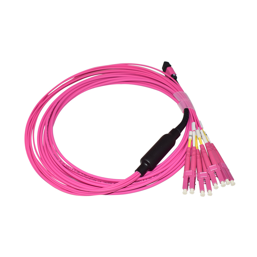 1~30M MPO/MTP to 4 x LC UPC Duplex 8 Fibers OM4 MM Type A Breakout Patch Cord