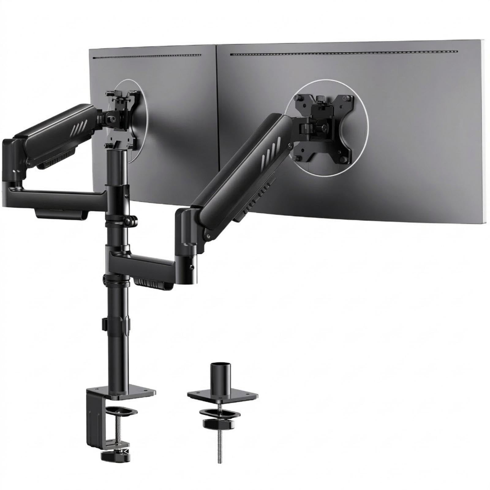 ErGear Dual Monitor Stand, Stacked Mount for 13-33″ 13"-33", Black
