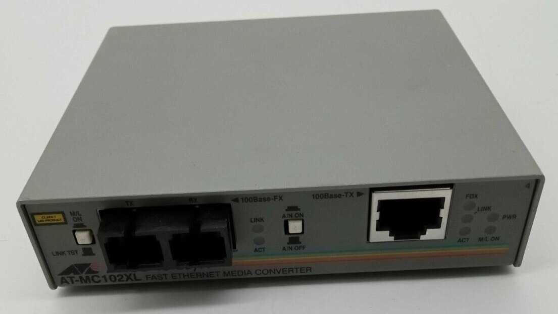 Allied Telesyn AT-MC102XL Fast Ethernet Media Converter (lots of scratches)