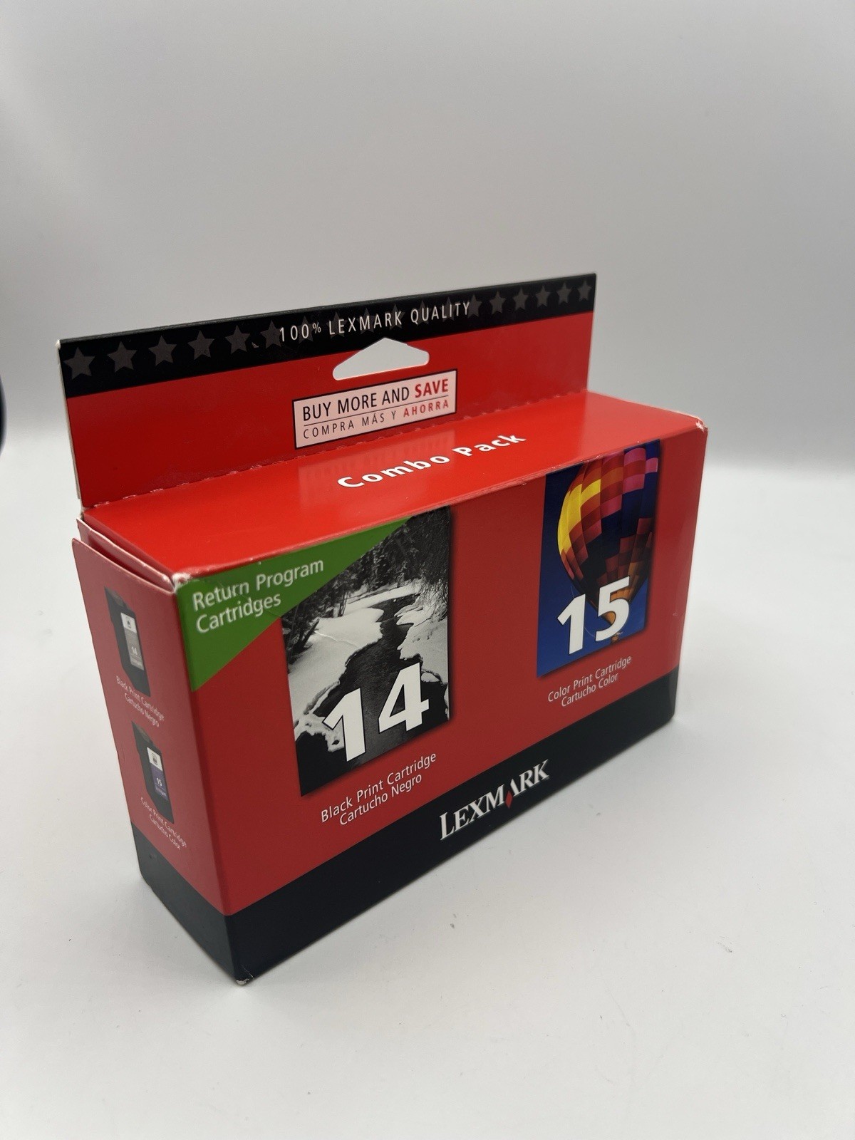 Lexmark 14 & 15 Ink Cartridge Combo GENUINE Sealed Box New 18C2090 18C2110