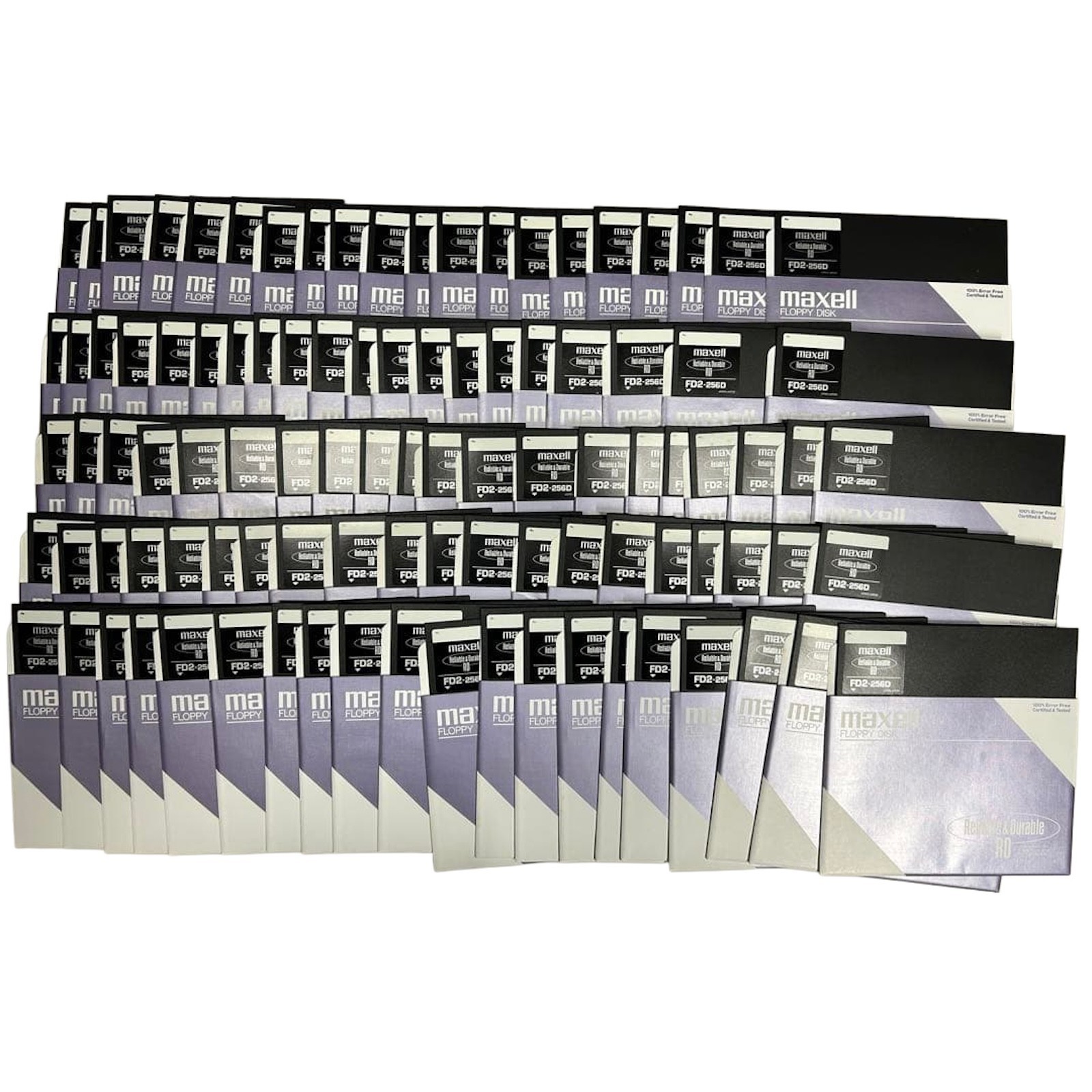 Maxell 8 Inch Floppy Disk 100pcs Set FD2-256D Rare Vintage Data Storage Format