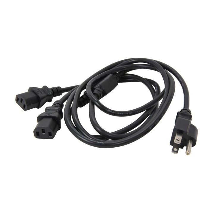 StarTech.com PXT101Y 6 ft. Standard Y Computer Power Cord NEMA 5-15P to 2x C13