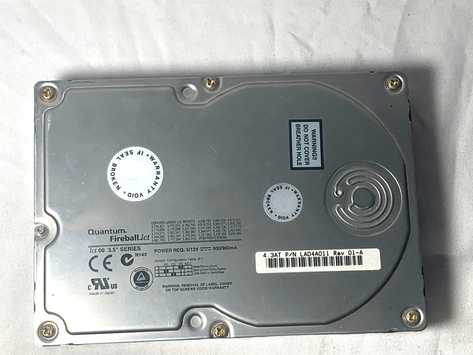 Quantum Fireball Lct 08 17.3 Gb Hard Drive IDE
