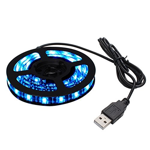 Kaito Denshi USB LED Strip Light 50cm 5V Waterproof Cuttable Blue Japan Import