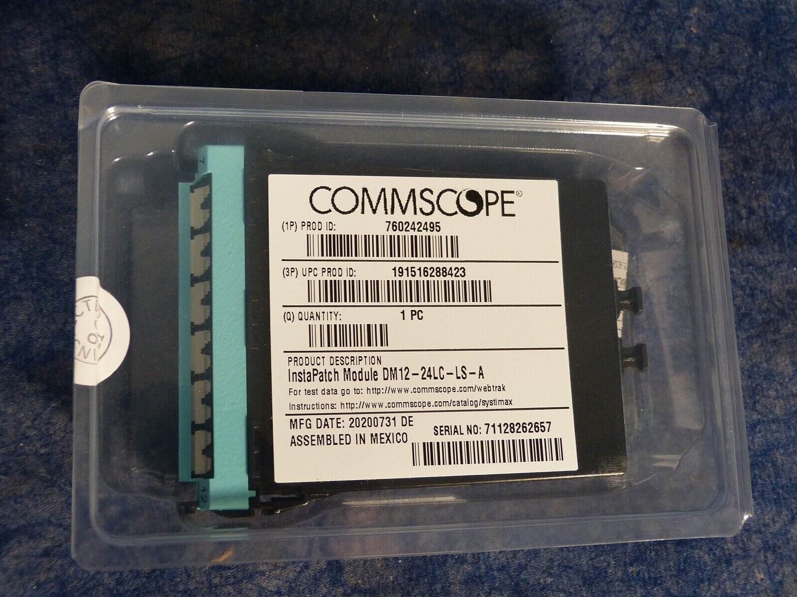 NEW Commscope 760242495 Module, 24-Fibers, Multimode - OM4, LC, 24-Ports (G96)