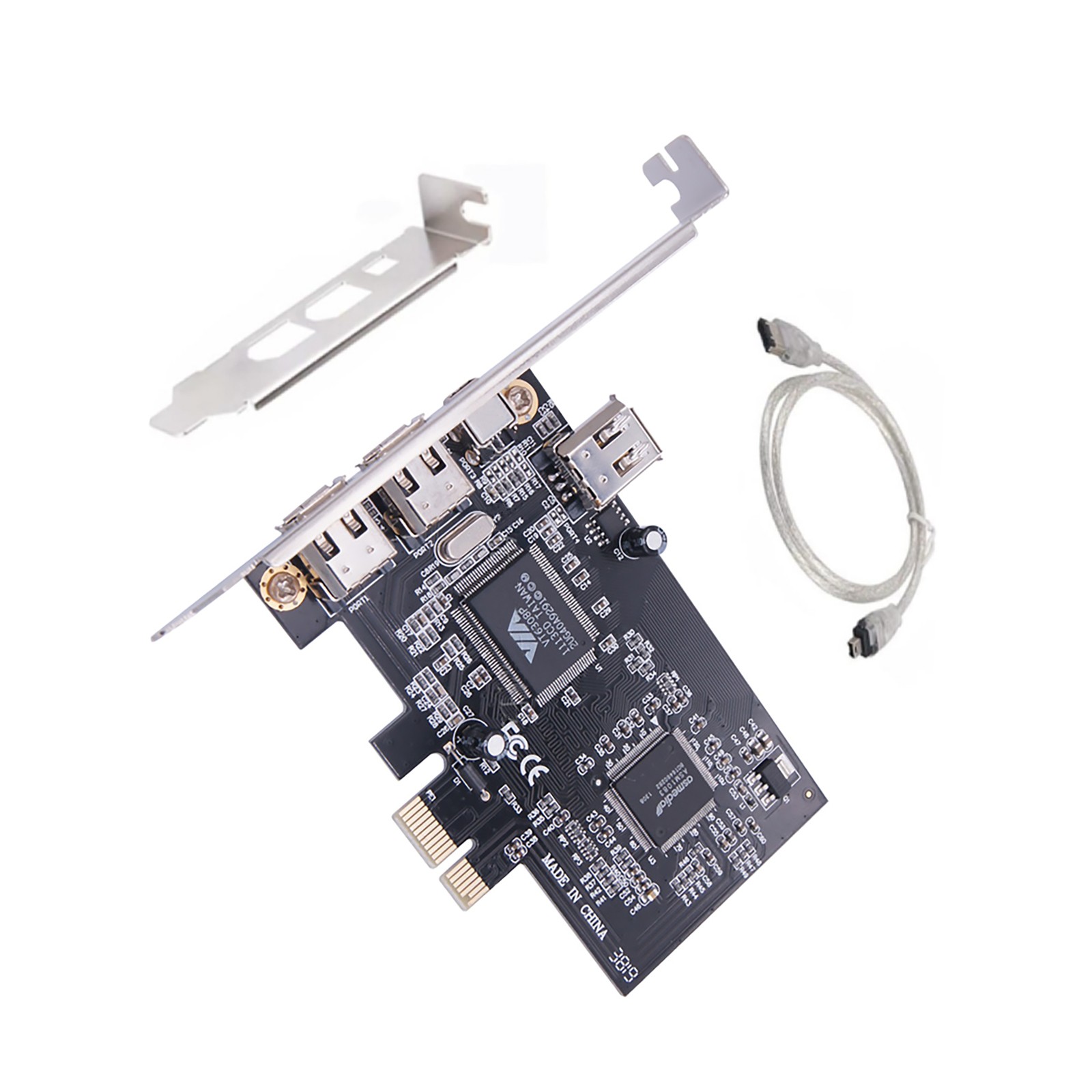 4 Ports (3 x 6 Pin and 1 x 4 Pin) PCI Ex1 to External IEEE 1349 Adapter Card Y