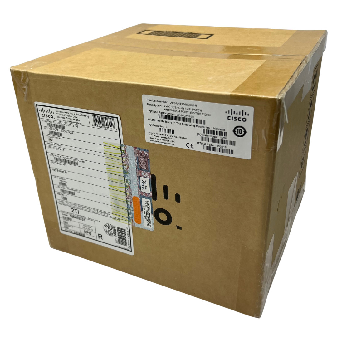 Cisco AIR-ANT2566D4M-R 2.4GHz/5.1GHz 6dBi Patch Antenna, 4 Port