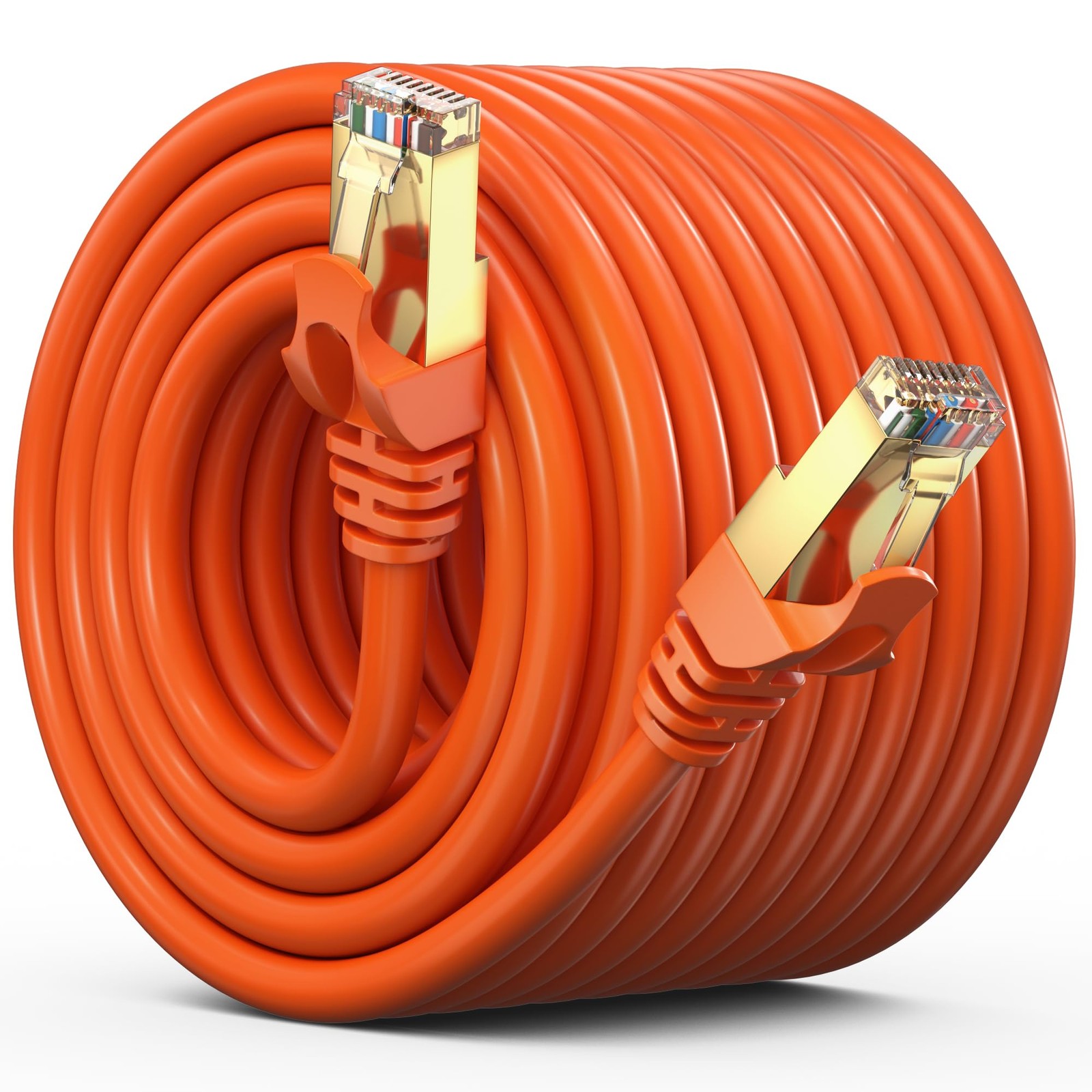 Cat7 Ethernet Cable 100 ft – High-Speed LAN Internet Patch Cord, Flat Design,...