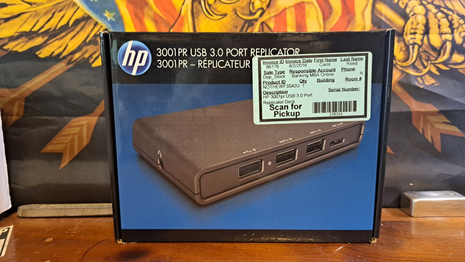 HP 3001PR USB 3.0 Port Replicator w/ AC Adapter