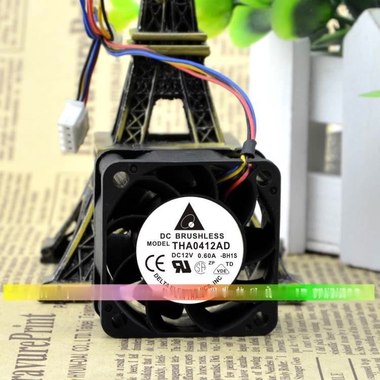 For Delta THA0412AD 4cm 4020 12v 0.60A Double Ball High Air Volume Cooling Fan