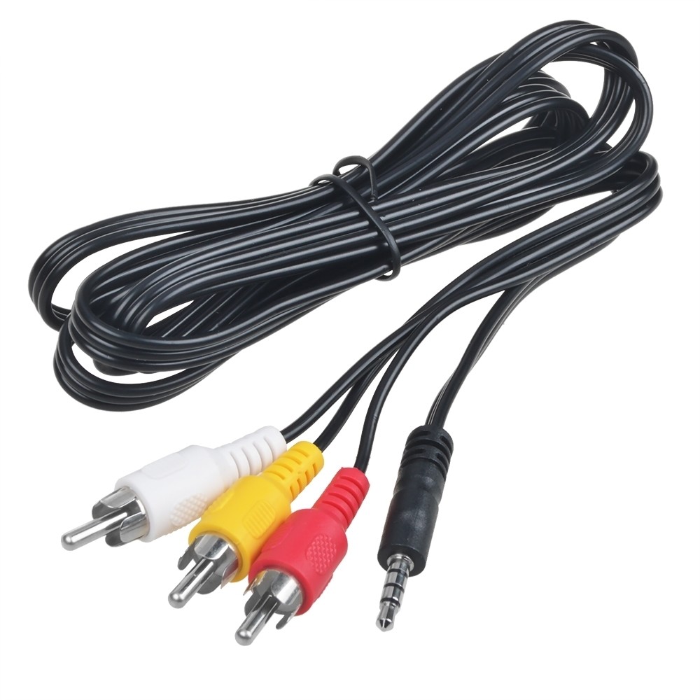 3.5mm to 3 RCA AV A/V Audio Video TV Cable Cord Lead For Sony Digital Camcorder