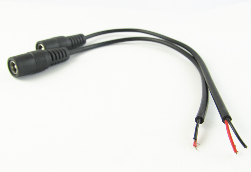 1pc 5.5mm x 2.5mm 5.5x2.5 CCTV DC Power Charger DC Power Female Cable 30cm/1Ft