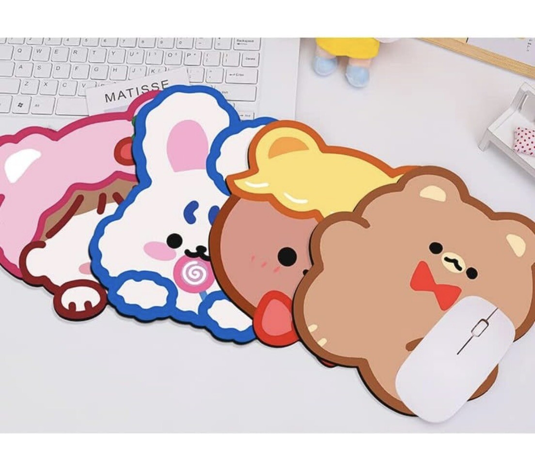 Kawaii Cup Mat, Home Game Mouse Pad Animal Computer Laptop,4 Pieces Per Order .