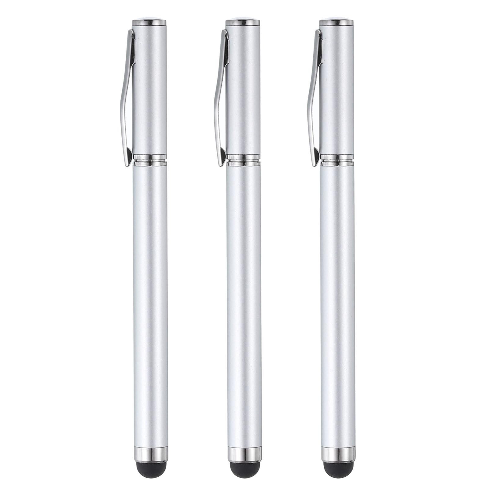 3pcs Ballpoint Pen with Stylus Tip 2 in 1 Ink Pen & Fine Point Rubber Stylus ...