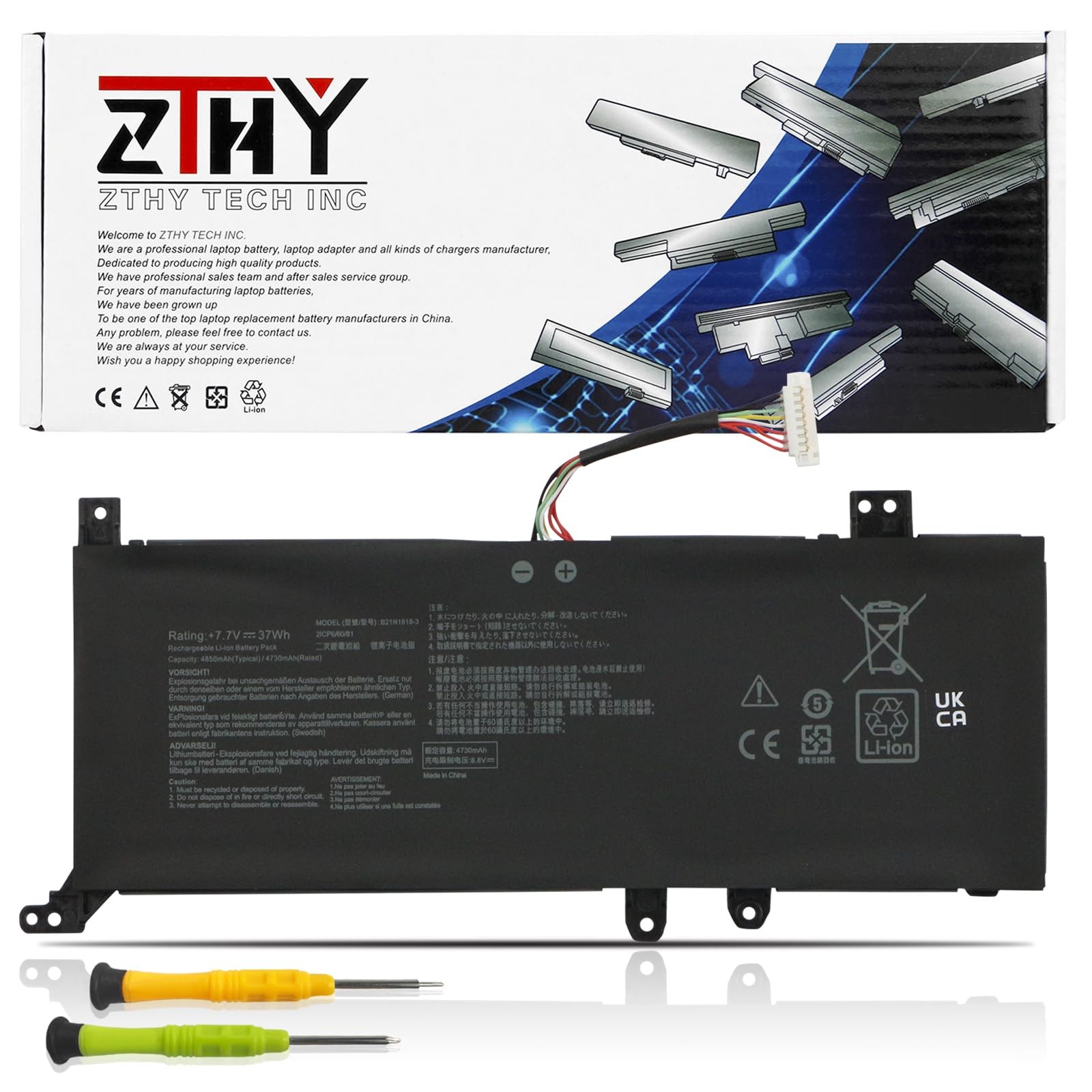 B21N1818-3 B21N1818-2 Battery Replacement for Asus VivoBook A515 F515 M515 R5...