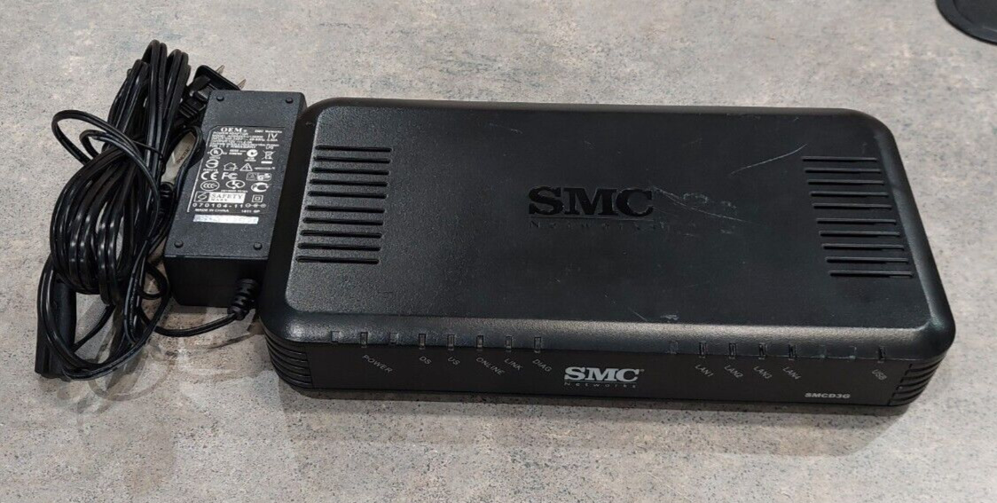 SMC SMCD3G-BIZ EZ Connect DOCSIS 3.0 4 Port Cable Modem Gateway Router