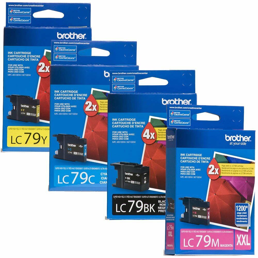 4PK GENUINE Brother LC79 Ink for MFC-J5910DW MFC-J6510DW MFC-J6710DW MFC-J6910DW