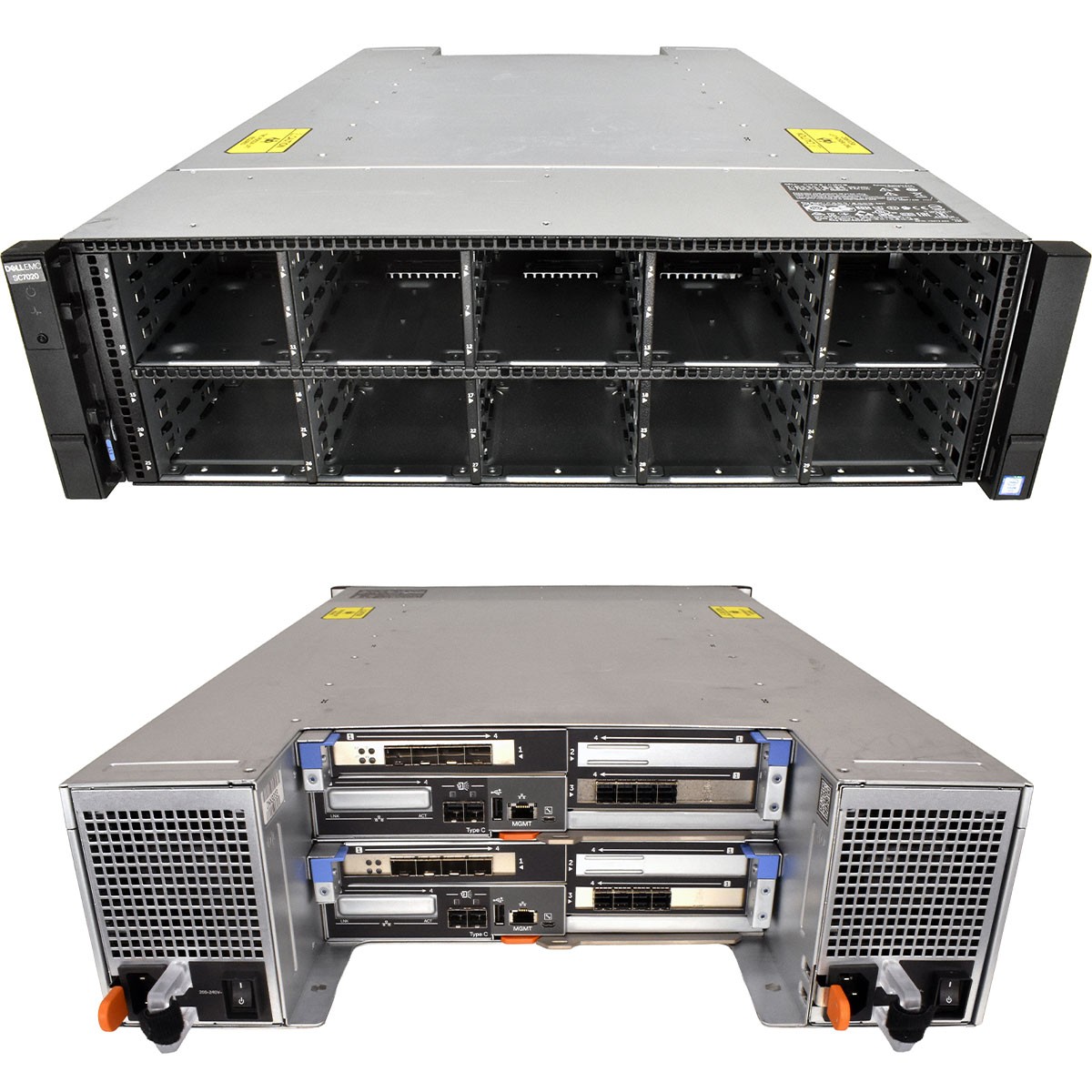 Dell Storage Center SC7020 2x Controllers E18M001 30x SFF 2.5 2x PSU SFP+ 3x1...