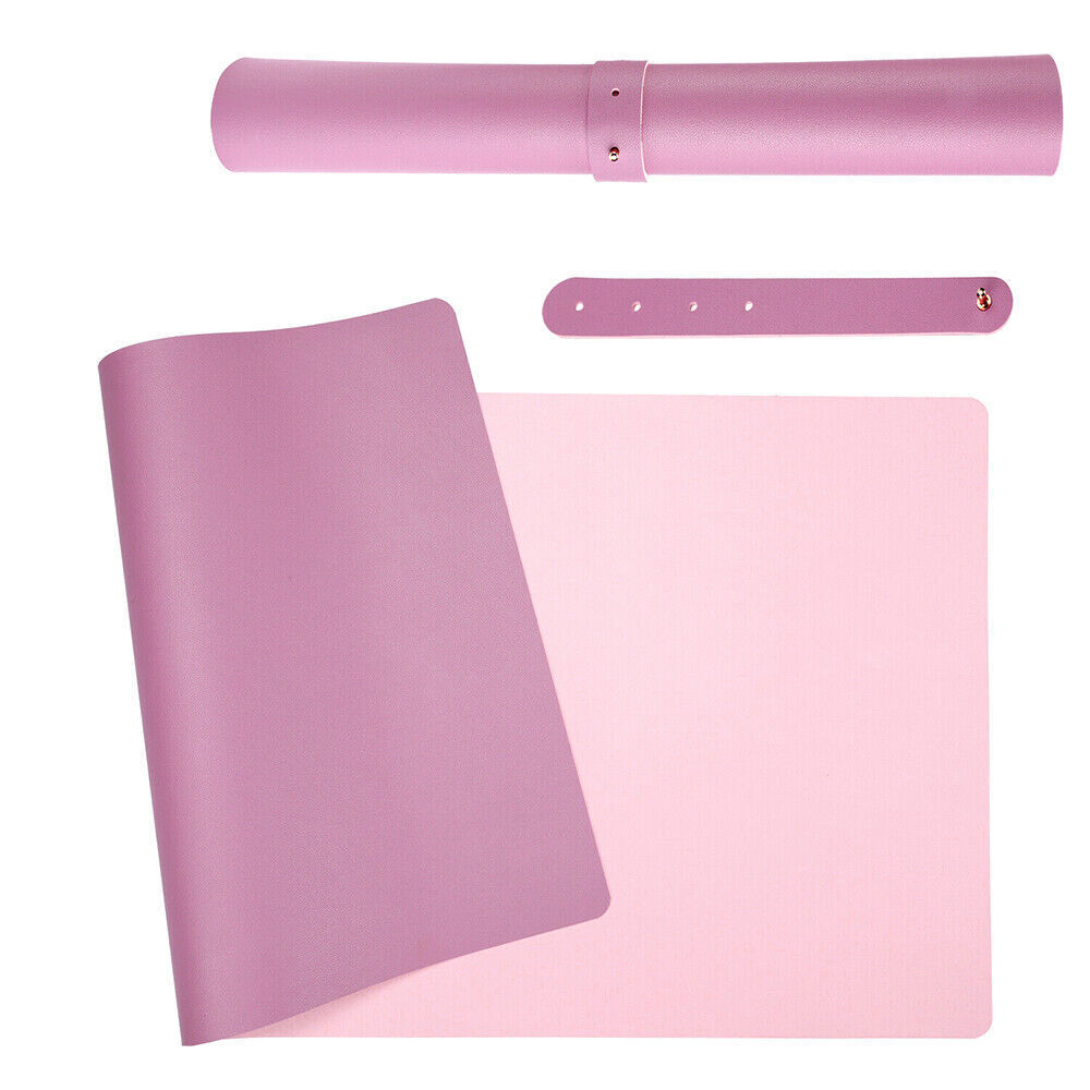 47" x 24" Leather Dual Sided Desk Pad Non-Slip Mouse Pad Office Home Writing Mat