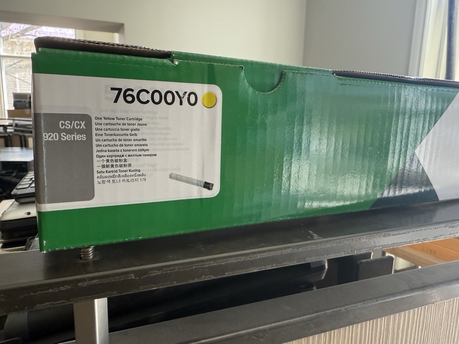 Genuine Lexmark 76C00Y0 Yellow Toner Cartridge – CS/CX/XC Series – Open Box – 6 