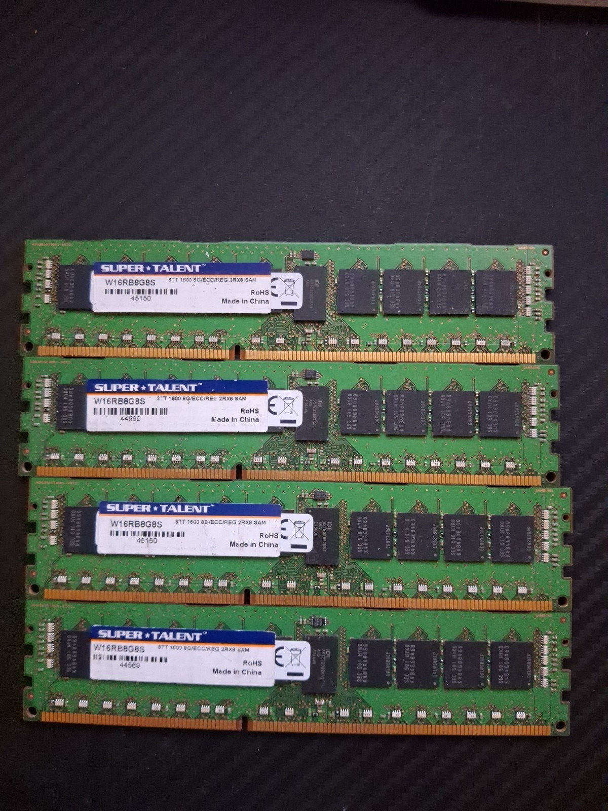 32GB (4X8GB) SUPER TALENT W16RB8G8S DDR3 Ram