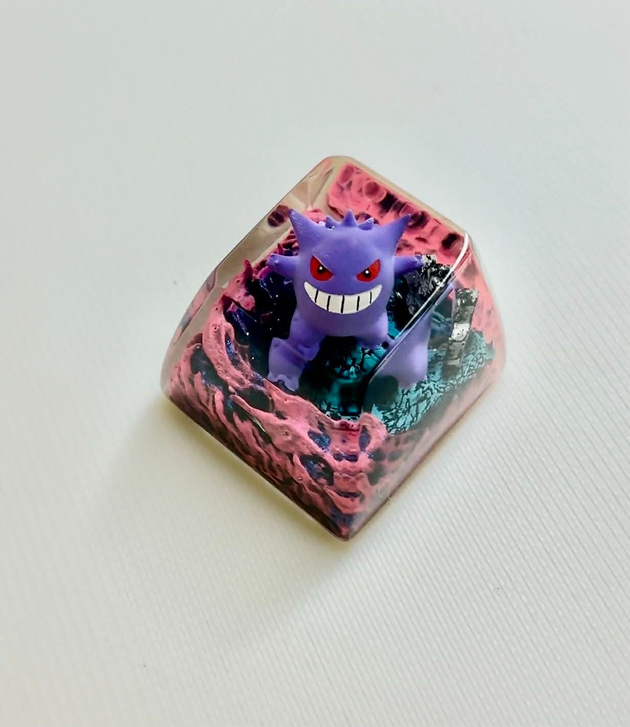 Handmade Resin Keycap – Gengar Creature Artisan Mechanical Keyboard