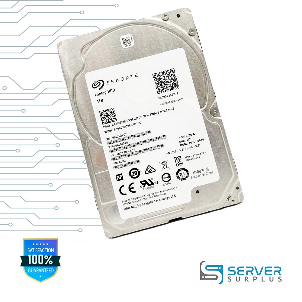 Seagate Laptop HDD 4TB 2.5 in Enterprise HDD | ST4000LM016 | 1N2170-567