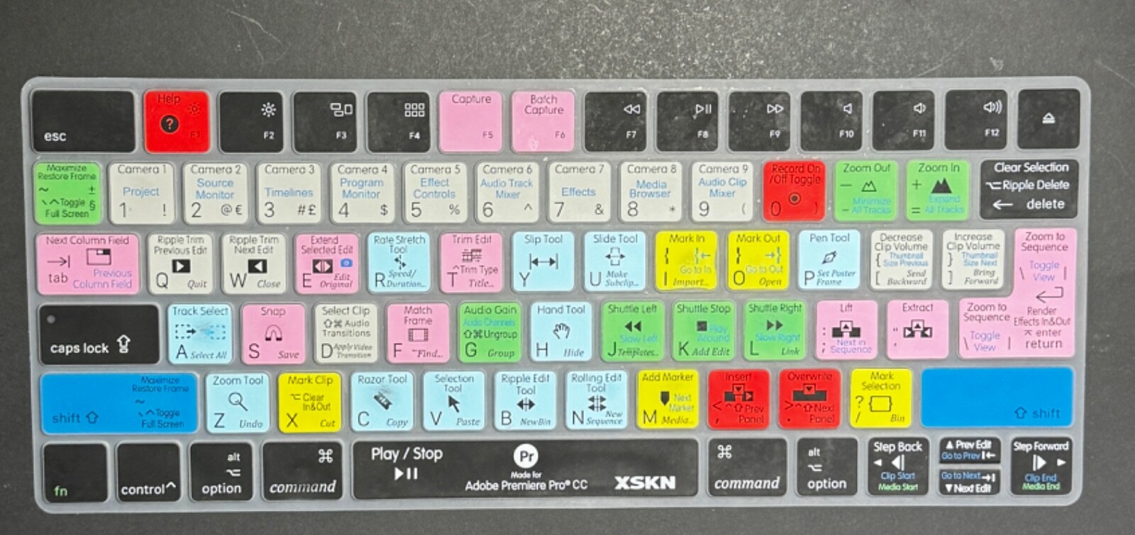 XSKN Premiere Pro Shortcuts Keyboard Cover Skin for Magic Keyboard US/EU Layout