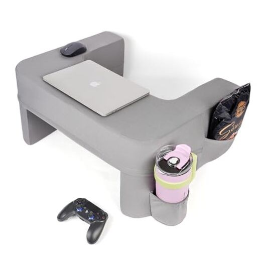 Reading Pillow for Gaming,Soft Lap Desk Pillow for Laptop,Ultimate Large Gray