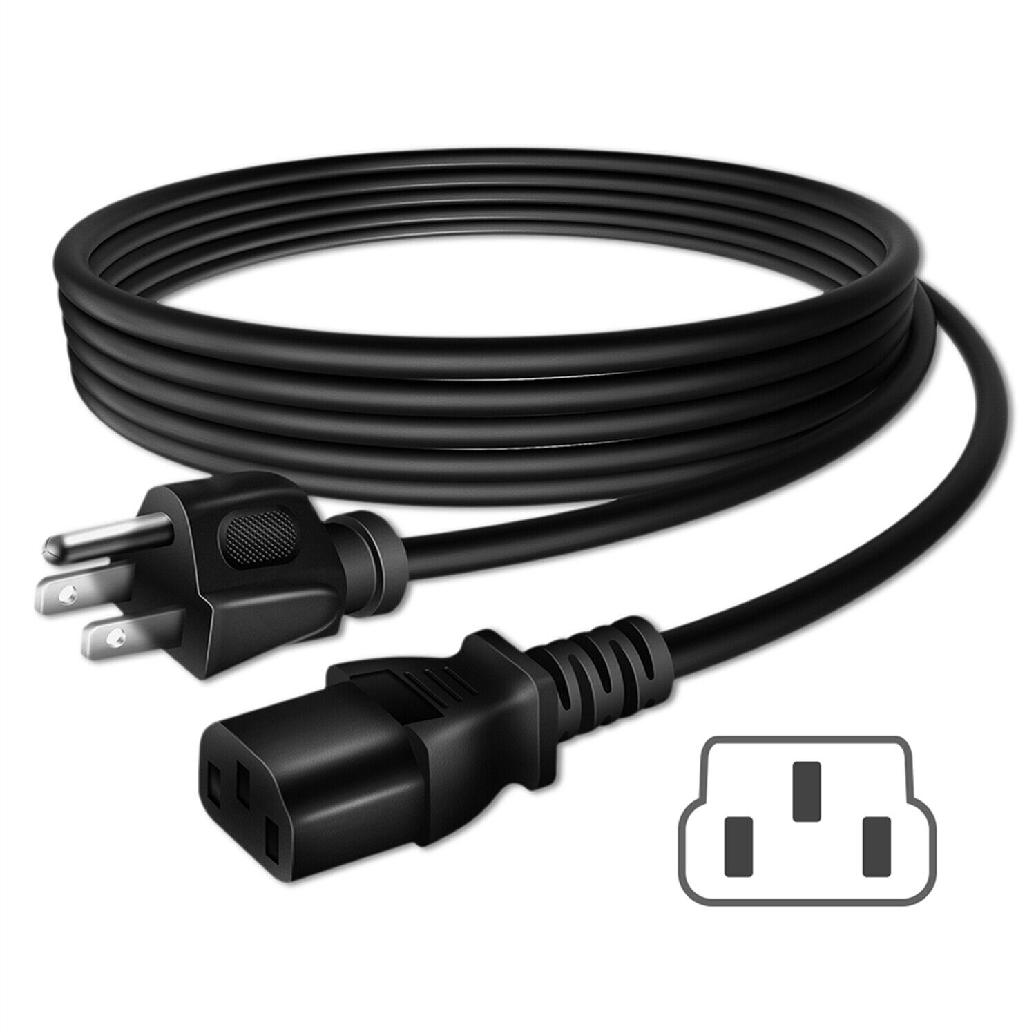 6ft UL AC Power Cord Cable Plug for Samsung 27