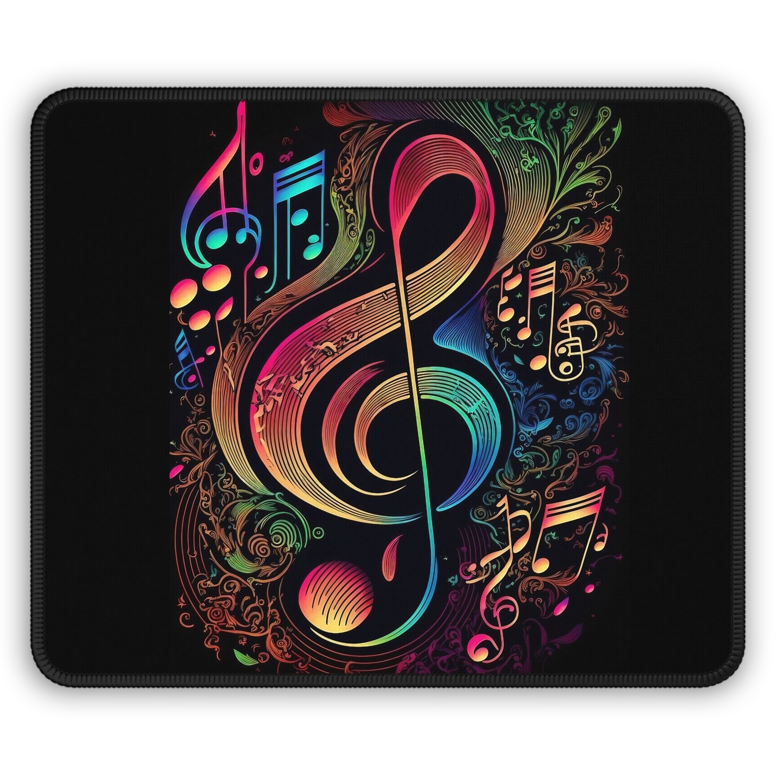 Colorful Music Notes Gaming Mouse Pad, Music Gifts, Desk Accessories