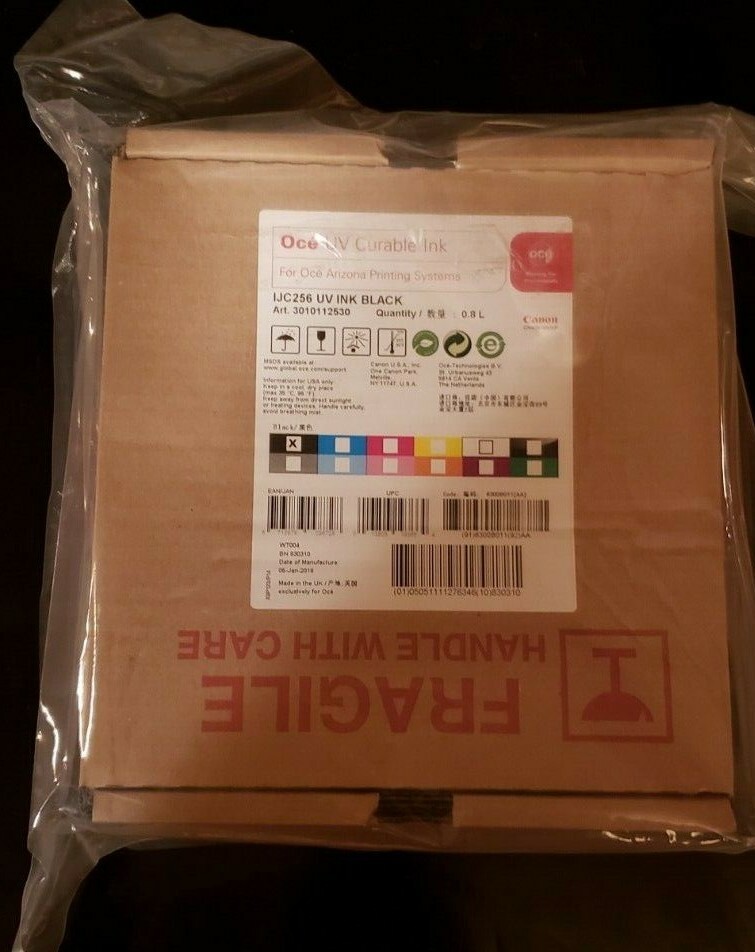 3010112530 GENUINE OCE Black IJC-256 UV Curable Ink OEM New Sealed in Package