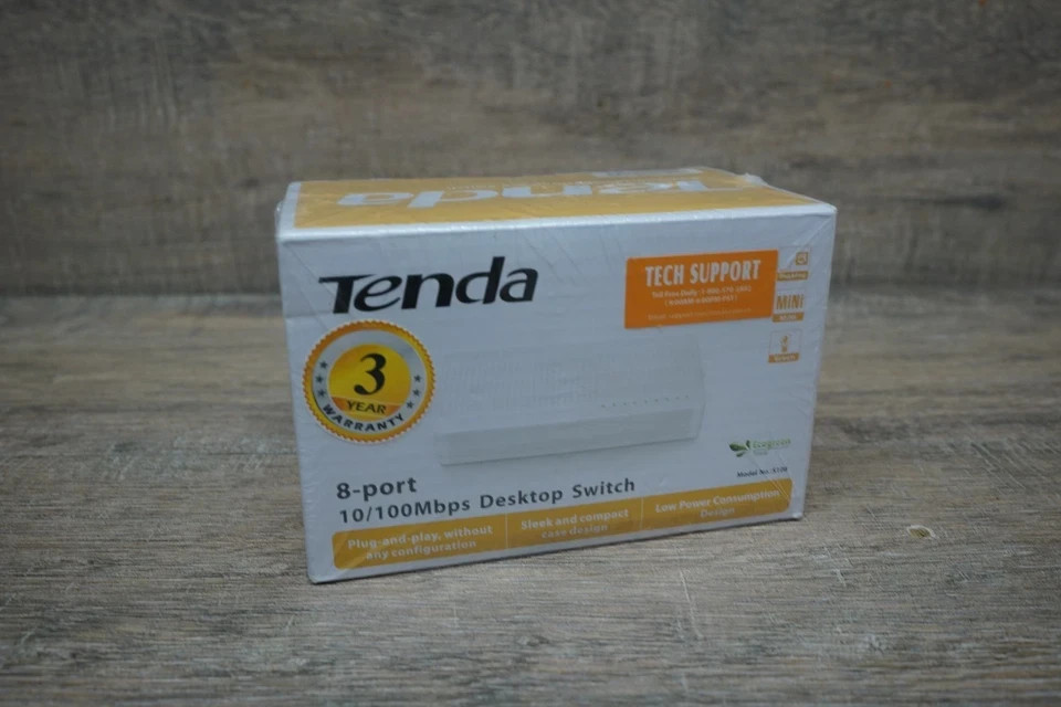Tenda Model S108 8-port 10/100Mbps Desktop Switch Brand New