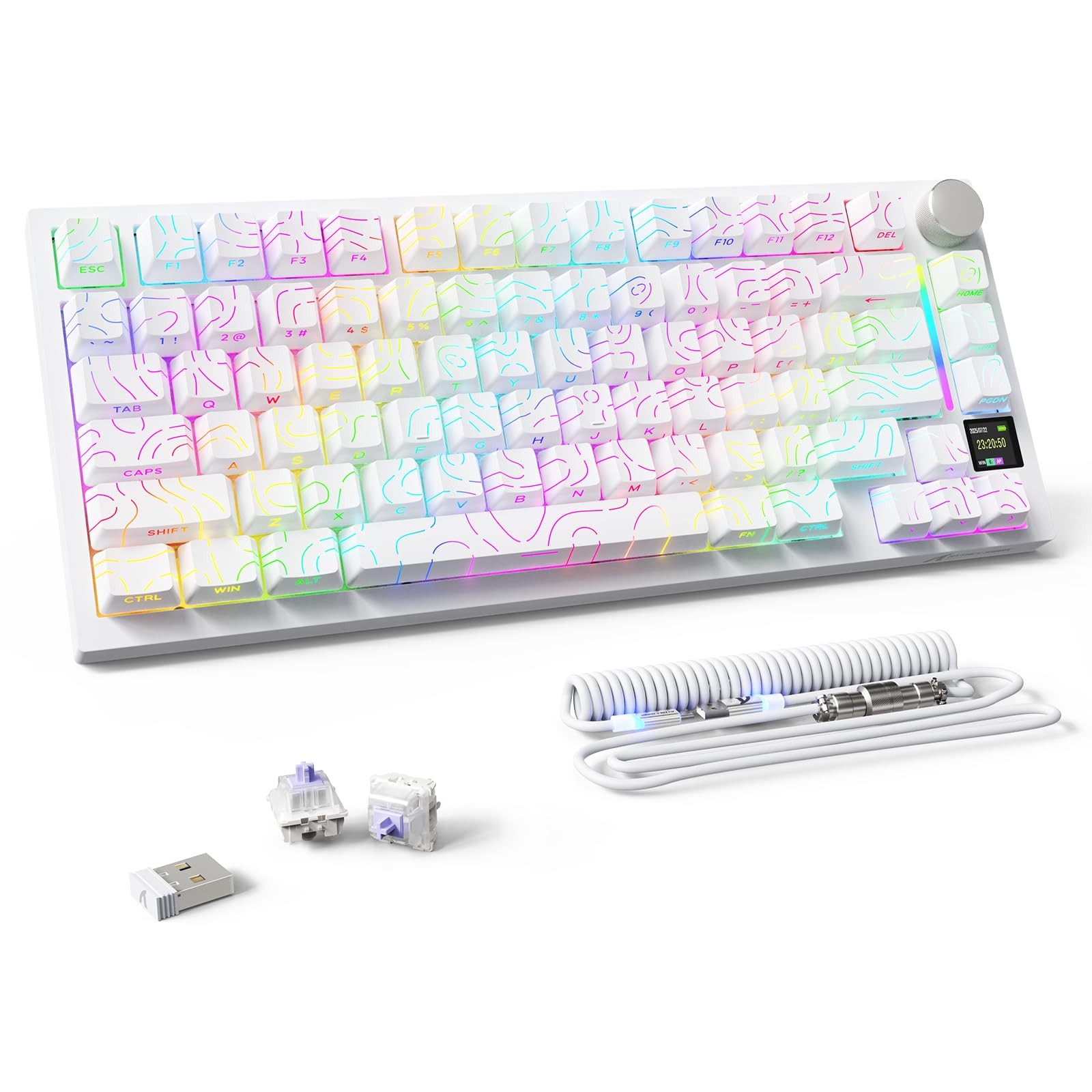 MAMBASNAKE X820 Mechanical Keyboard White Gift Switch