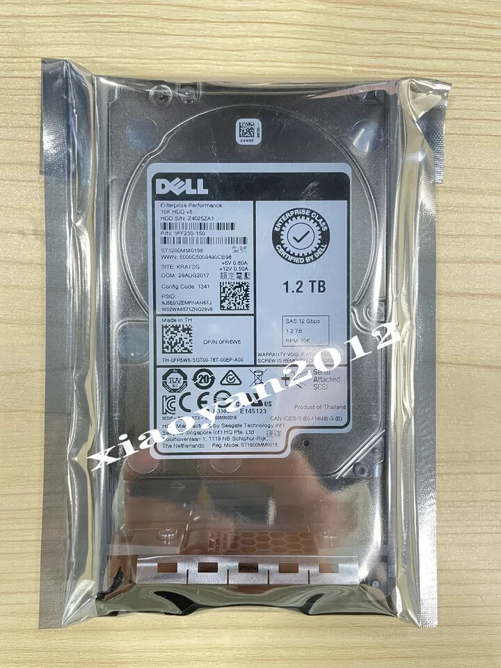 FOR Dell FR6W6 0FR6W6 1.2TB 10K 2.5" 12Gbps 512e Hard Drive ST1200MM0198
