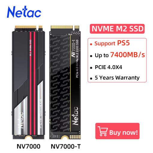 Netac NV7000 NVMe SSD 1TB 2TB 4TB M.2 2280 PCIe 4.0x4 Internal Drive PS5 PC