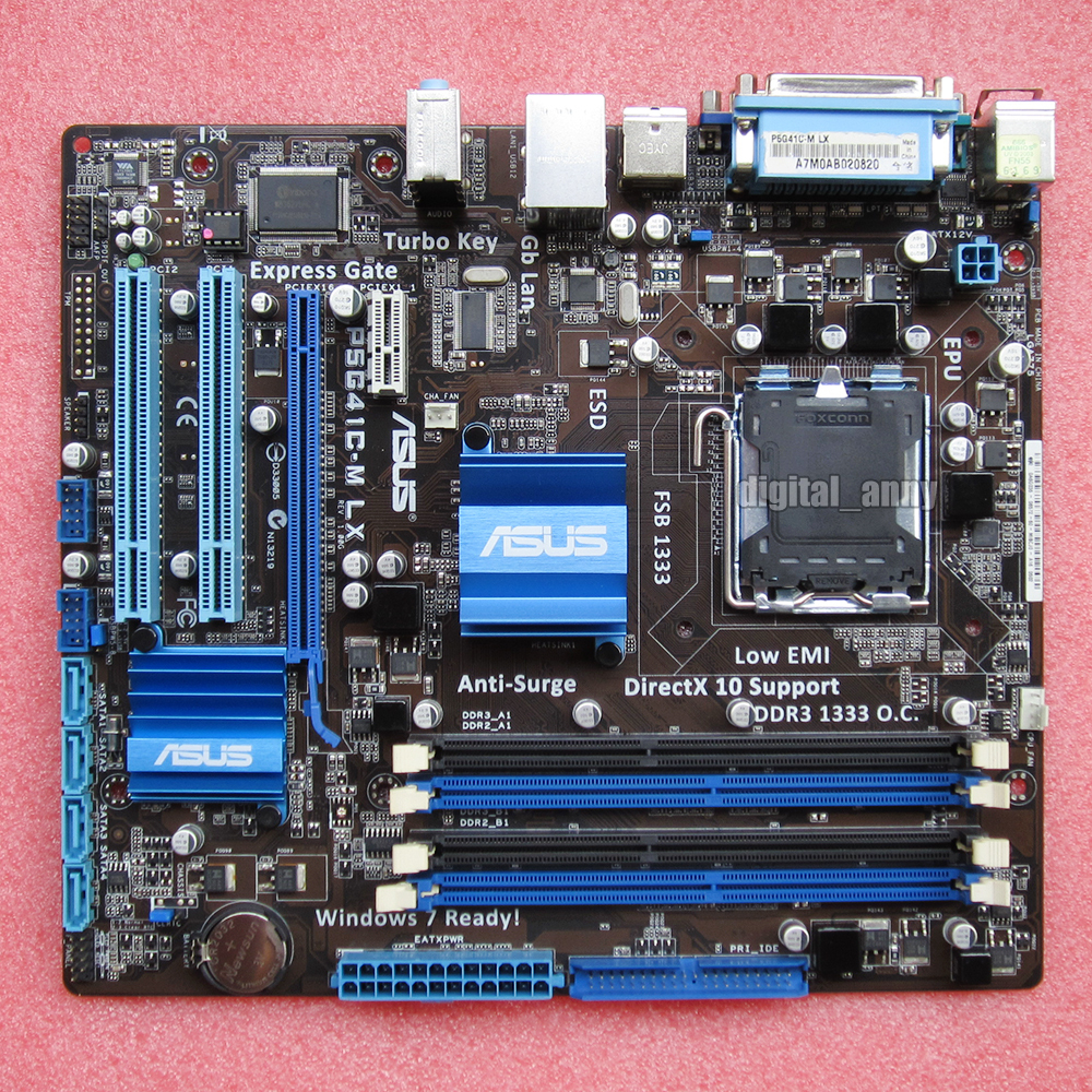 ASUS P5G41C-M LX Motherboard Intel G41 LGA 775 DDR2 DDR3