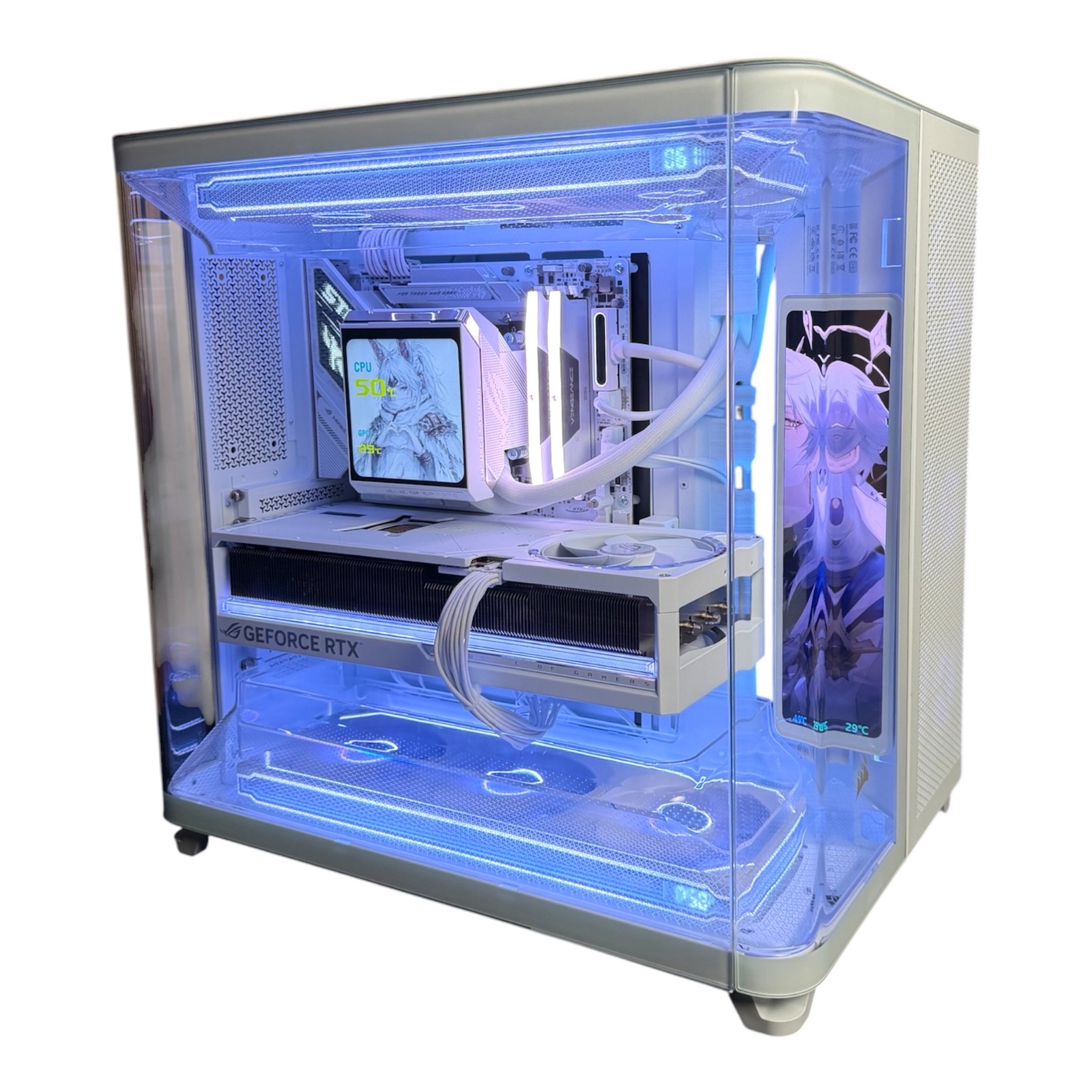 Ultimate Gaming PC Ryzen 9 9950X3D RTX 5080 64GB DDR5 4TB LCD White Air 5400
