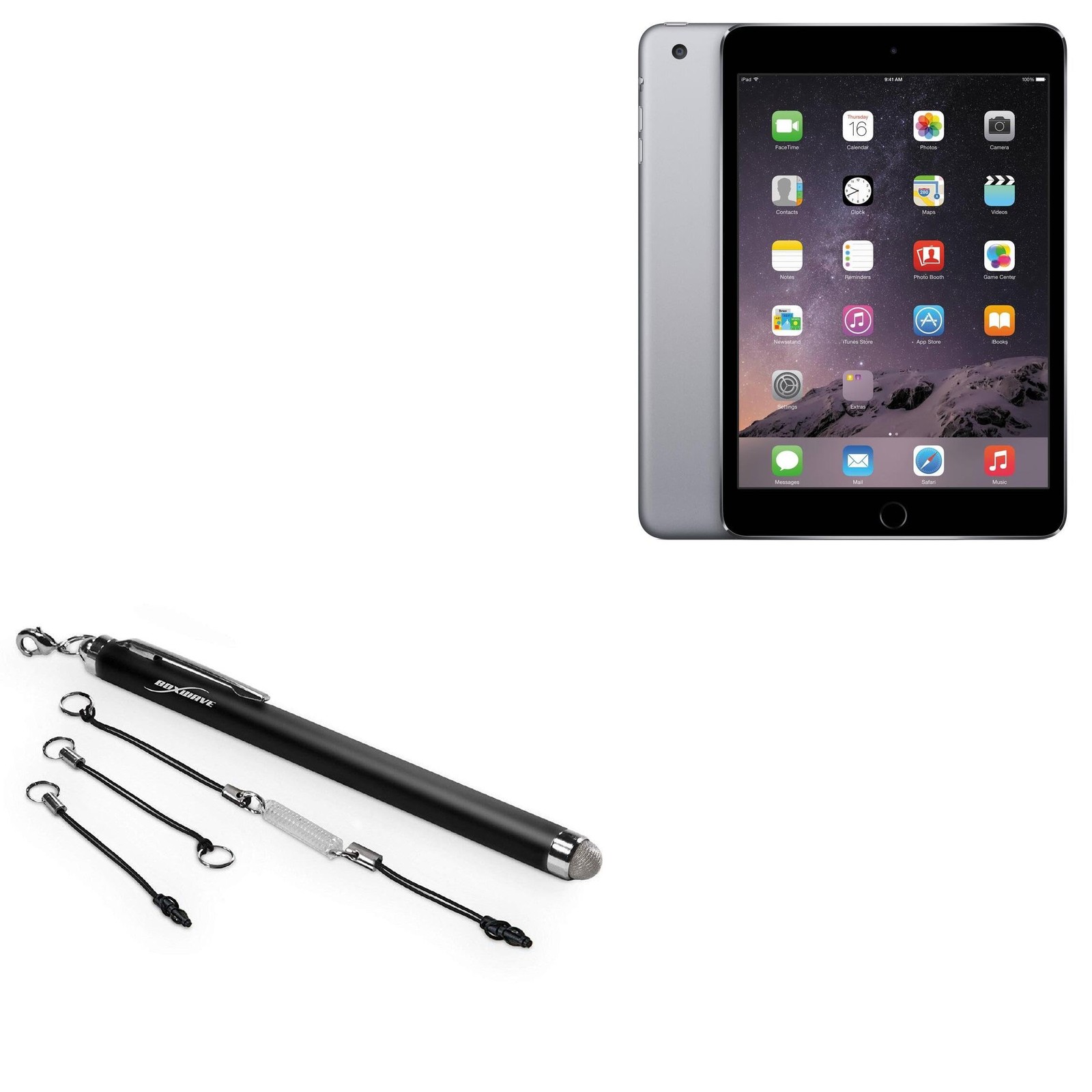 BoxWave Stylus Pen Compatible with iPad (1st Gen EverTouch Stylus, Jet Black 