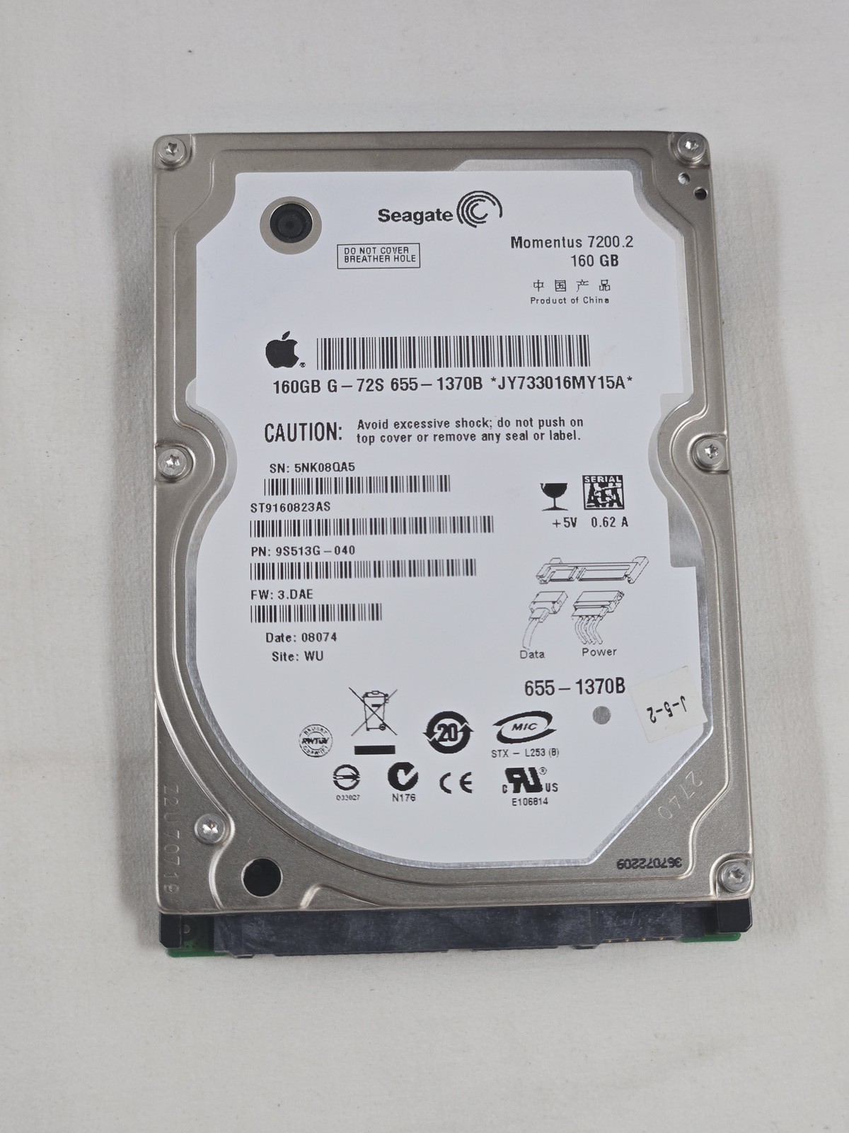 Seagate Momentus 7200.2 160GB 2.5" SATA Internal Laptop HDD ST9160823AS