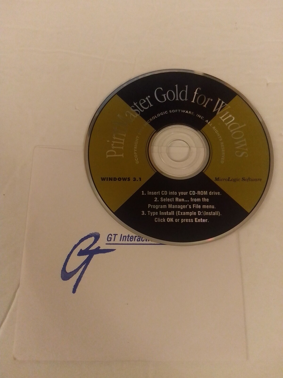 PrintMaster Gold For Windows 3.1 1994 Micro Logic Edition CD-ROM LN