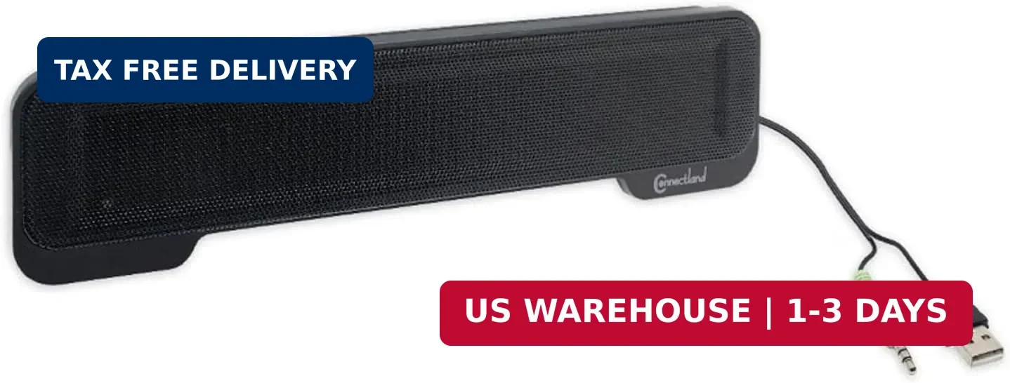 Syba USB Powered 3.5mm Audio Laptop Speaker CL-SPK20138 Clip-On Soundbar - Porta