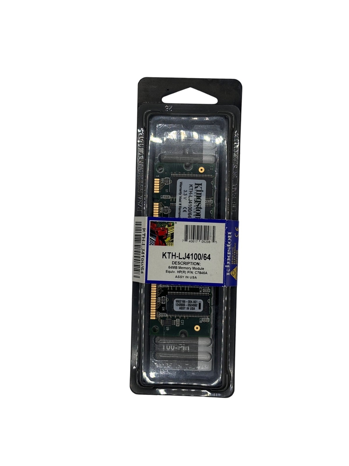 NEW NOS Kingston 64MB Memory Module KTH-LJ4100/64 Equivalent To HP 7846A