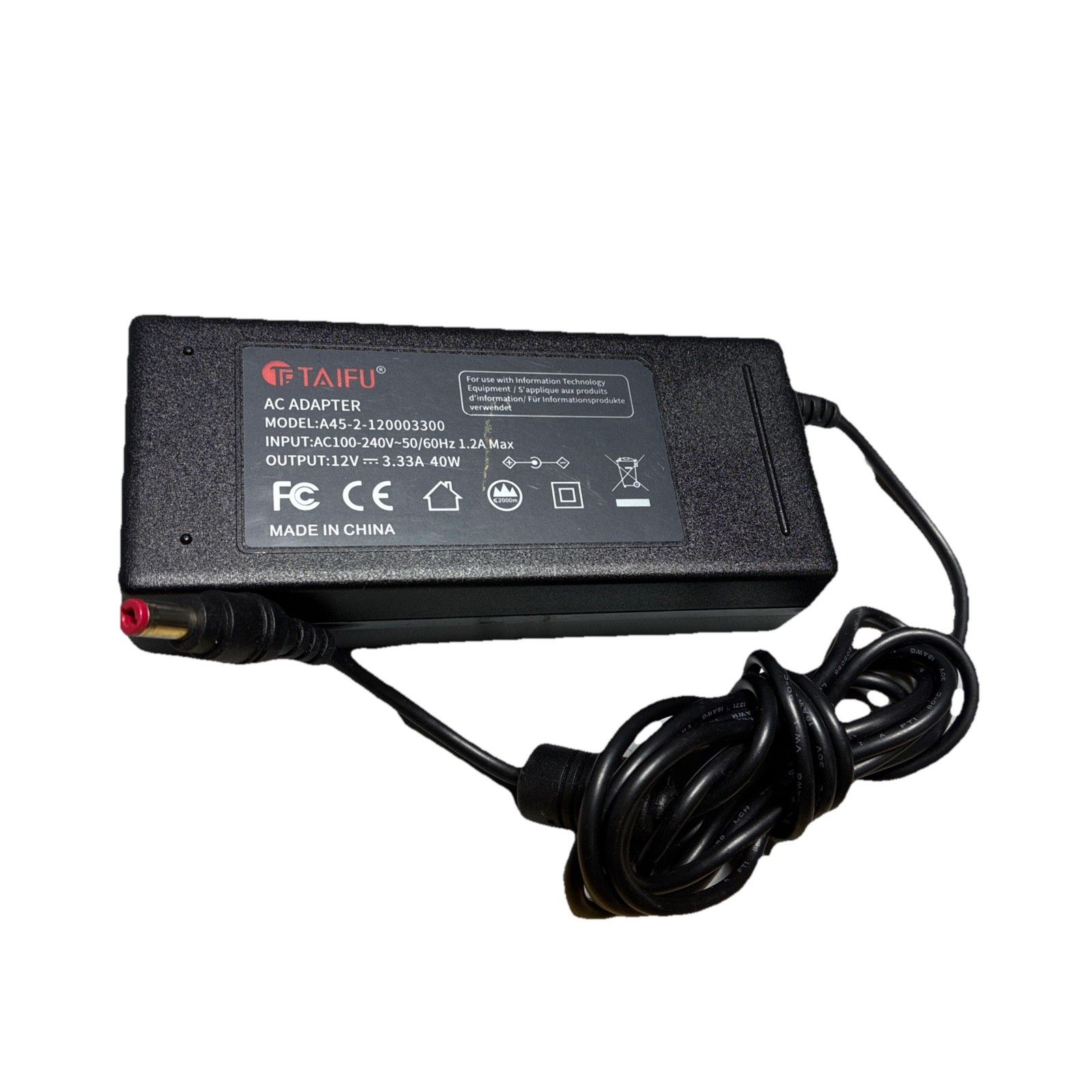 TAIFU AC DC Adaptor A45-2-120003300 12V 3.33A 40W